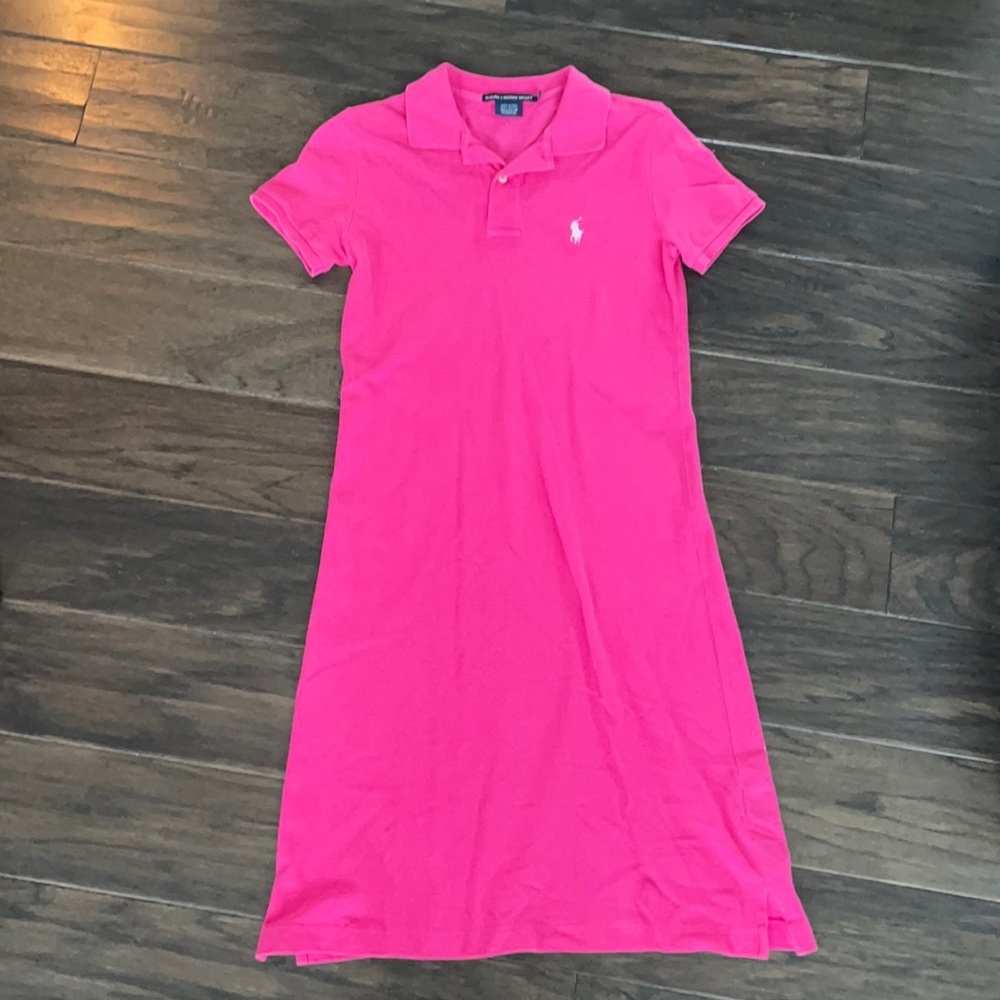 Ralph Lauren Sport cotton dress/pink/white pony/XS